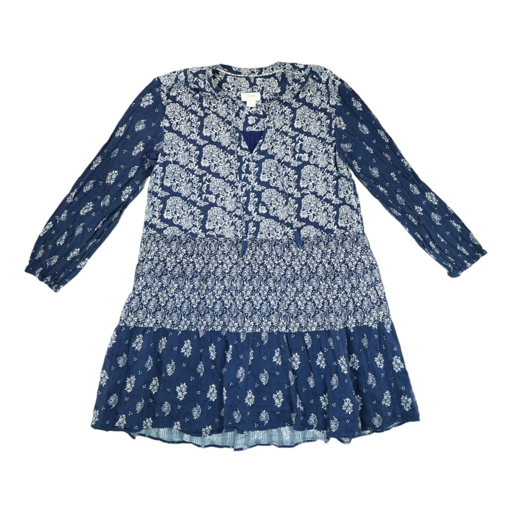 Maeve Anthropologie Carlita Tiered Tunic Womenâs Xl Dress Blue